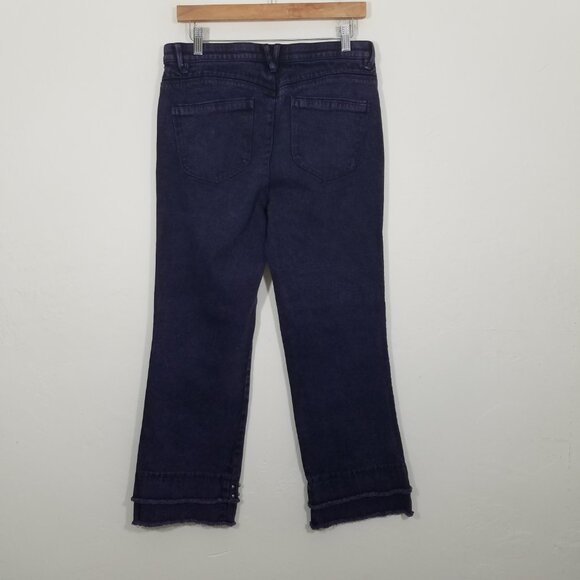 Democracy Purple "Ab" solution Crop Raw Hem Jeans Suze 10 - Picture 5 of 5